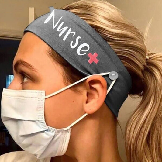 Nurse Headband with Ear Protector Buttons