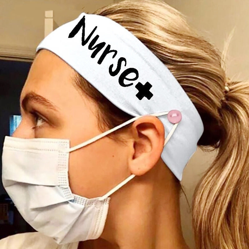 Nurse Headband with Ear Protector Buttons